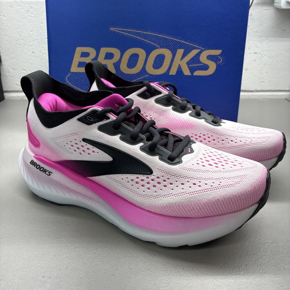Brooks Glycerin 23 Pink Black White Running Shoes 1204651B111 Women's Size 7.5